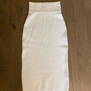 Aritzia Wilfred Free White Knit Pencil Skirt